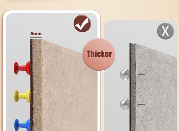 Self-adhesive Felt Board Wall Panel - 3/4 Pcs Felt Pin Board for Photos & Keys_TF_TF Grey[TT] Grå 3st-34x40cm