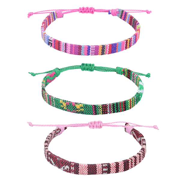 3 stk. Ankelarmbånd Justerbart Ankelarmbånd Unisex Strand Ankelarmbånd Farverige Ankel Festival Tilbehør