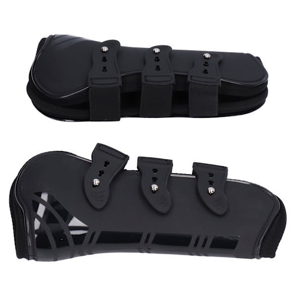 2 st Hästhovsboots PU Neopren Skyddande Justerbara Hästhovsboots för Senor Svart Framfötter M