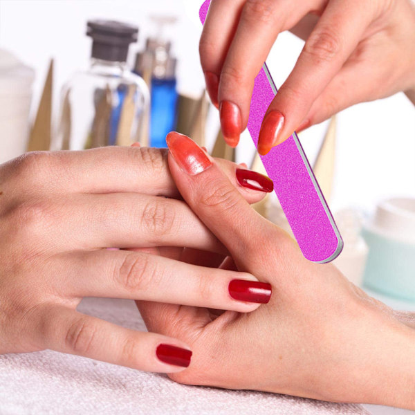 10 st Dubbelsidiga Sandpapper Nagelfilar Emery Board Manikyr Pedikyr Verktyg