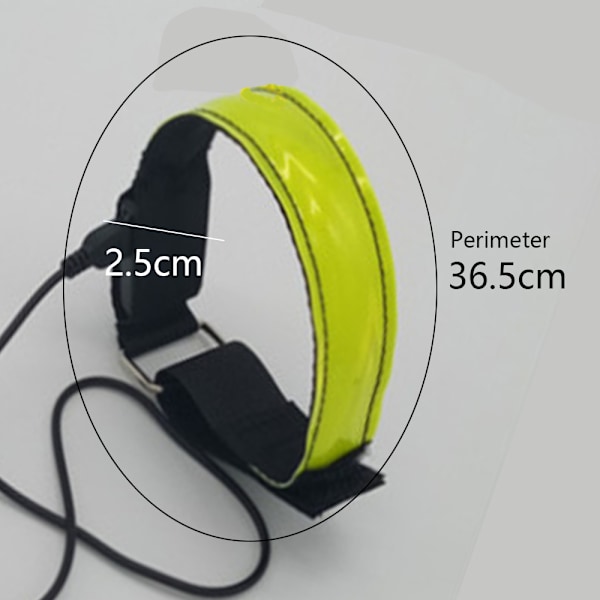2 kpl USB-ladattavaa valaistua ranneketta valaistulla rannehihnalla
