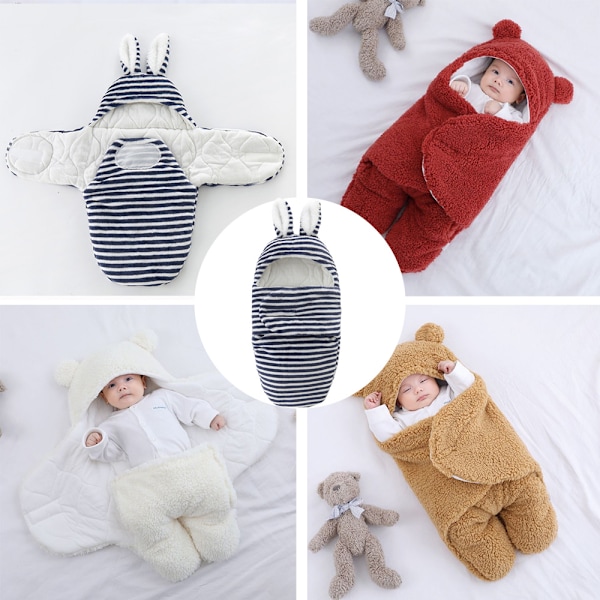 Ny efterårs/vinter flanel baby sovepose