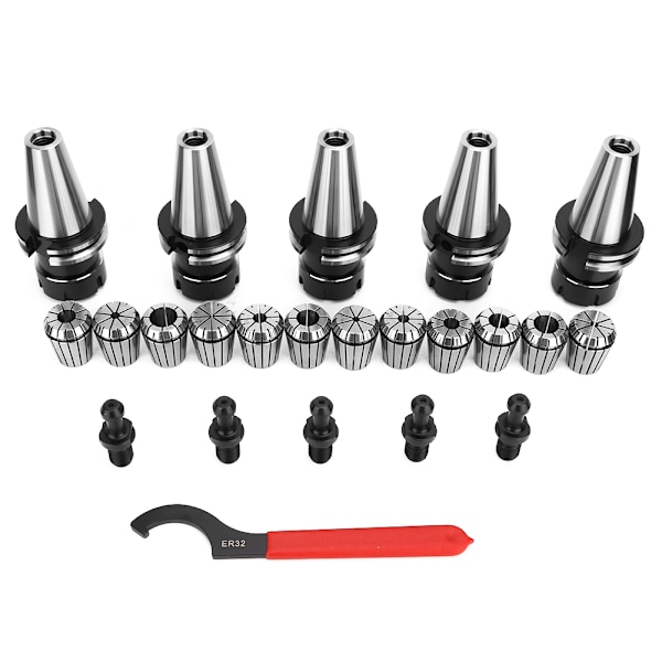 Høy presisjon CAT40 ER32 Chuck Collet Holder Set 5PC CAT40 ER32 Chuck   12PC ER32 Collets
