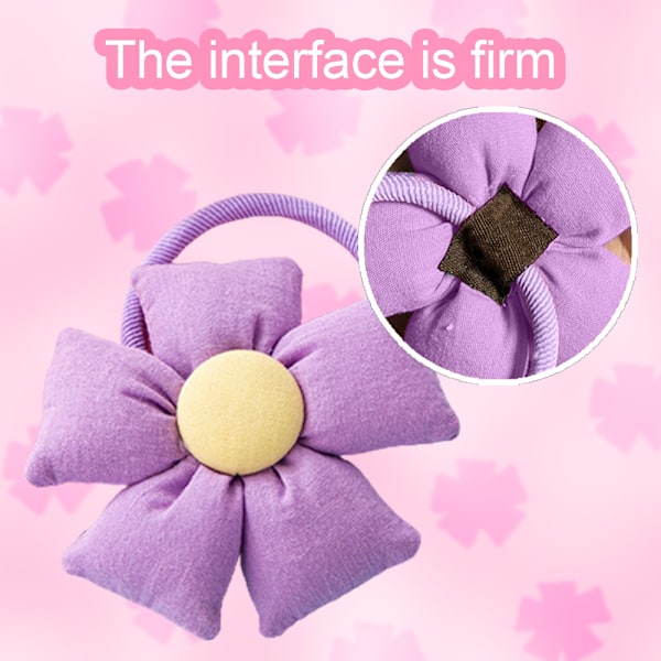 Bomullselastiska slipsar Blomsterhästsvanshållare Pigtail slipsar