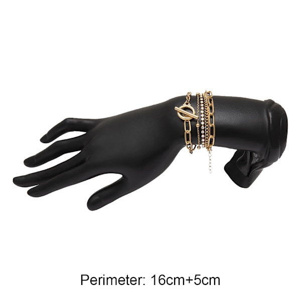 Mode Beaded Chunky Flat Cable Chain Punk Armbånd Smykker til Kvinder Piger Gave