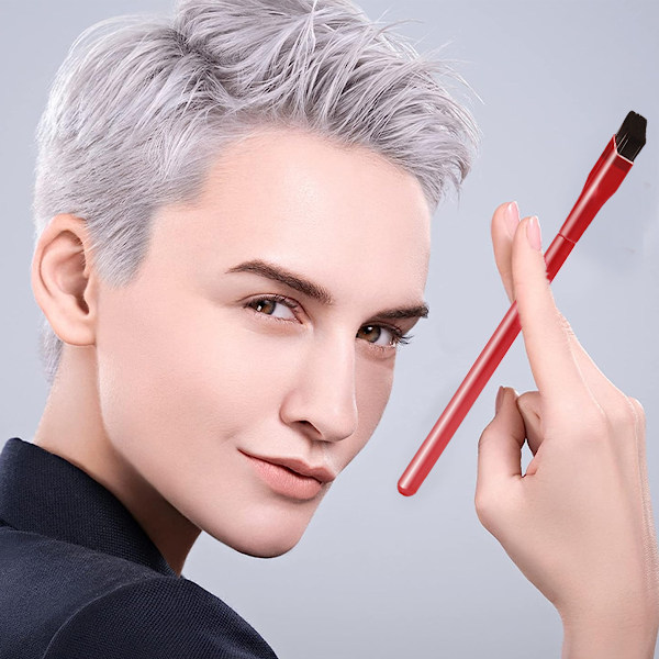 2 st Ögonbrynsborste Multifunktionell Ögonbrynsborste Tredimensionell Concealer Makeupborste Vinklad Ögonbrynshårlinjeborste