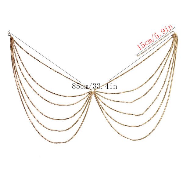 Sexy Multi-Layered Talje Kæde Kropskæder Mode Mave Hip Skørter Tassel Talje Kæder Sommer Strand Party Krops Tilbehør