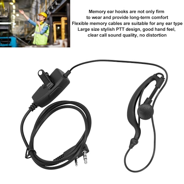Walkie Talkie-hörlurar KHead Tjock Linje för Baofeng UV5R BF666S BF777S BF888S