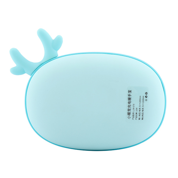 2-in-1 Kannettava USB-Latautuva Söpö Eläinlämmitin & Power Bank Matkustamiseen ja Leirintään (Peura)