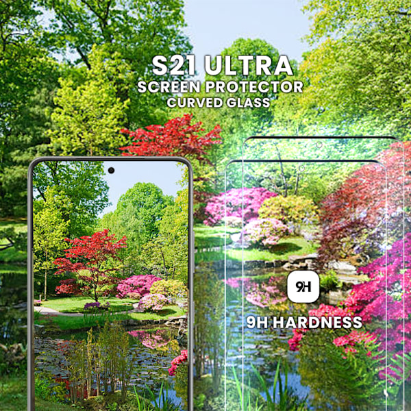 2-Pack Samsung Galaxy S21 Ultra Skärmskydd – Skydd i Härdat Glas 9H