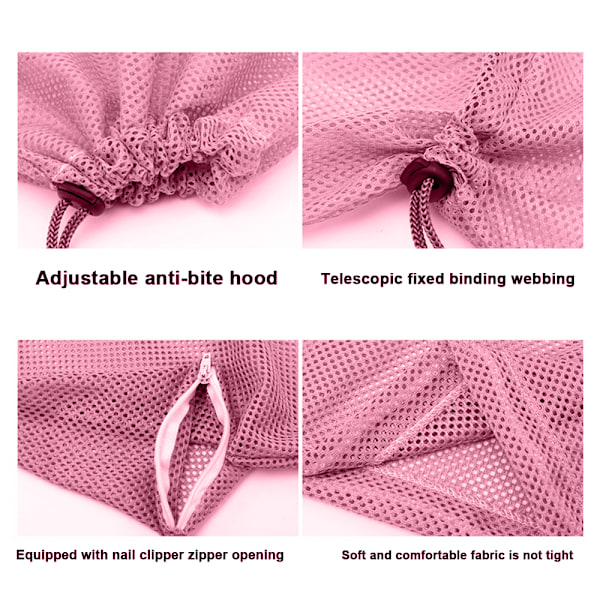 Kattbadpåse, valp hundrengöring duschpåse - justerbar anti-bit och anti-scratch polyester mjuk fasthållning katt grooming väska för bad, spik