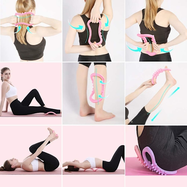 Yogaring för Kalvar, Pilatesring, Fitnesscirkel för Ryggsträckning, Nackmassage, Benövningar