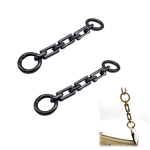 2 st Väska Strap Förlängare Väska Förlängare Kedja Avlång Form Ersättning Väska Kedja Förlängare Väska Charm för Crossbody Väska Handväska Axelväska
