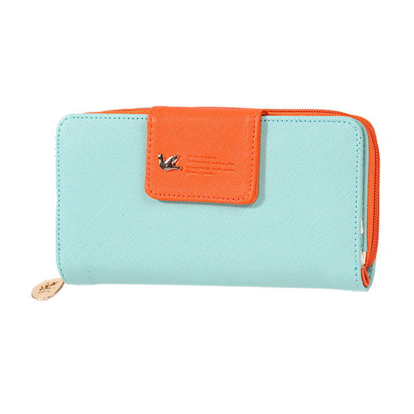 Kvinnors Multi-kort Tvåfaldig Lång Dragkedja Clutch Plånbok