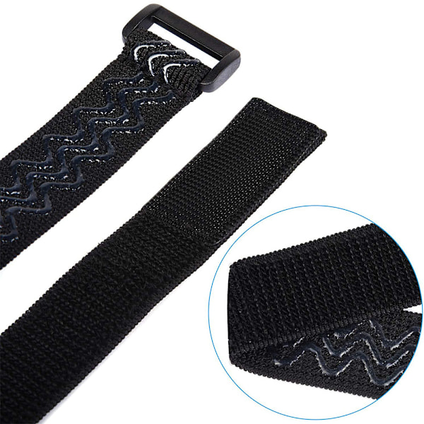 Støvle-stropper, 1 par kne-støvelstropper av elastisk justerbar belte, pluss ekstra 12/20 stk. selvklebende tape krok-klistremerker for å forhindre at de faller av