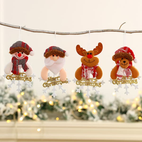 4 stycken juldekorationer Julgranshänge Snöflinga