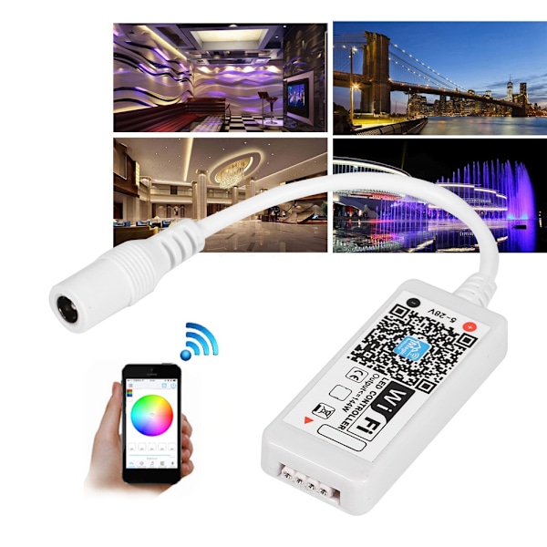 Mini Smart LED RGB Wifi-kontroller 5050/3528 Fargerik Stripe Lys for IOS Android APP-kontroll