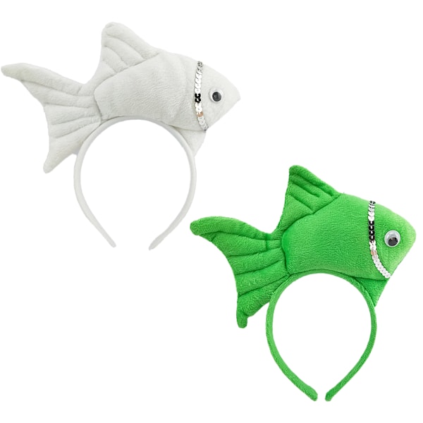 2 stk. Fiske Gullfisk Havdyr Sjødyr Kostyme Hodebånd Tilbehør til Halloween Kledning Fiske Kostyme Fiske Hodebånd