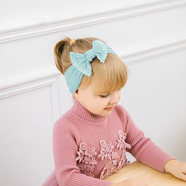 10 stk. Baby Bånd til Hår, Turban Knyttet, Pigers Hårbånd til Nyfødte, Småbørn og Børn