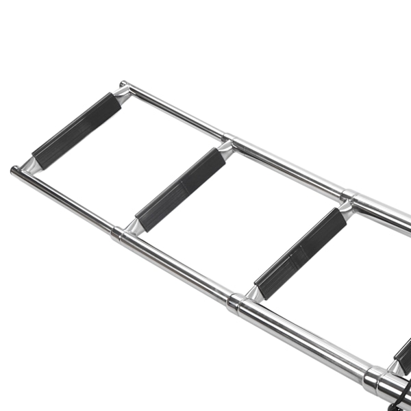 Bådstige med 4 trin, 316 rustfrit stål, poleret finish, foldbar dæksstige til sejlbåde, marinefartøjer, swimmingpool