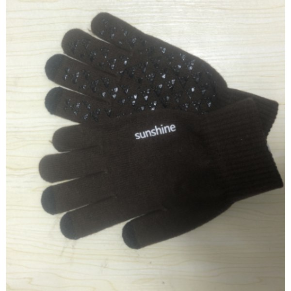 1 st bruna vuxen varma stickade vadderade handskar vinter utomhus