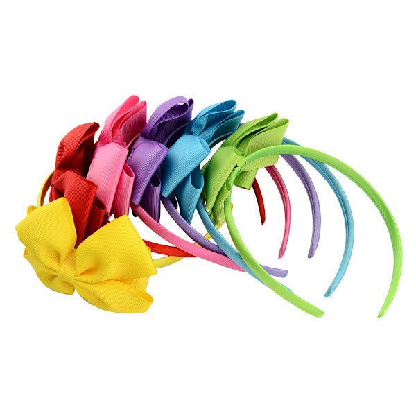 Mode Svart Rosett Hårband Bowknot Hårband Stor Rosett Grosgrain Band Hår Hoop Hårband