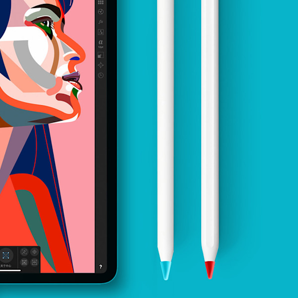 Silikonbeskyttende Skrivetips Kompatibel med Apple Pencil 1. og 2. generation - Skridsikker, lydløs - 10 stk.