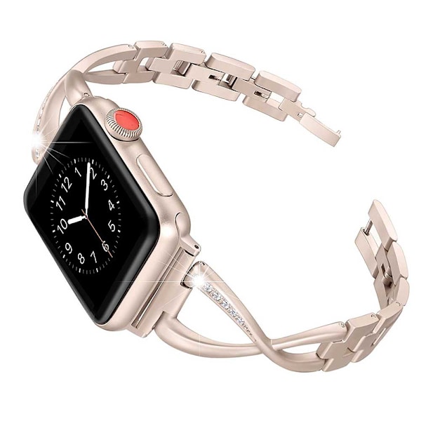 Rem kompatibel med Apple Watch Bands 38mm 42mm iwatch Bands til kvinder Smykker Metal Armbånd Rem, Armbånd Udskiftning