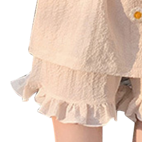 Kortärmade Pyjamas Set för Flickor Cartoon Söt Lös Andningsbar Söt Sommar Pyjamas Set för Hem Skola Sovsal Pyjamas L