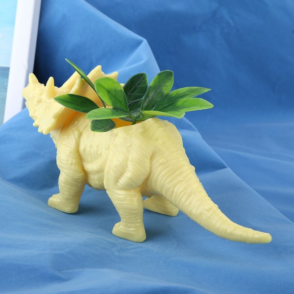 Djur Triceratops Blomkruka Kaktus Succulent Växtkruka Trädgård