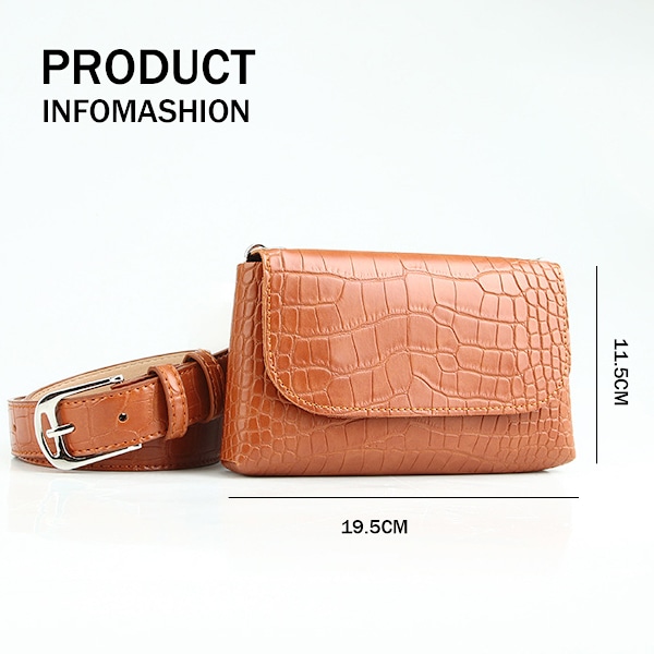 Bältesväska för kvinnor, Fanny Pack, Bältesplånbok för kvinnor, Midjeväska, Läderbältesfodral för fest, resor