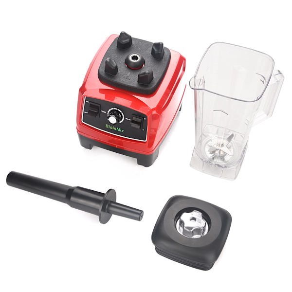 2200W Elektronisk Kommerciel Blender Madprocessor Mixer Smoothie Juicer Rød US 110 V