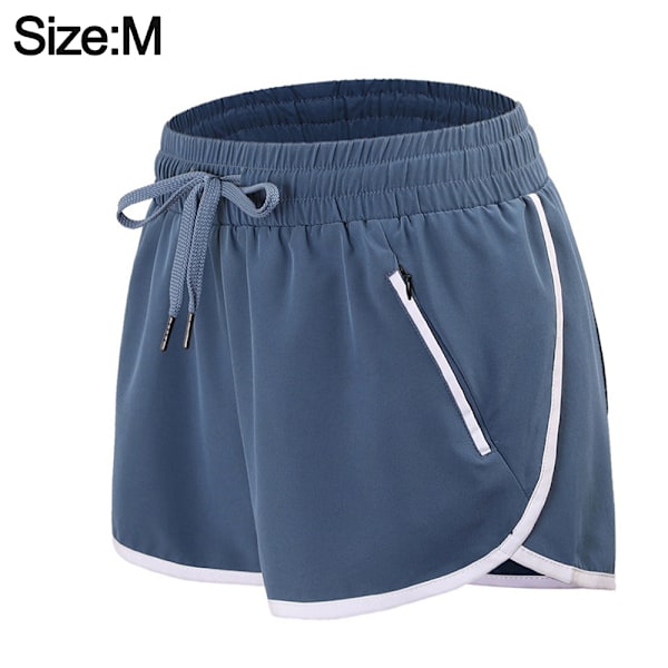 Damshorts i Terry med Fickor, Snörning, Sommarträning, Casual Lounge Shorts