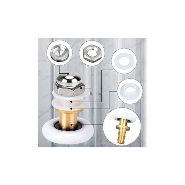 8 suihkuoven vaihtopyörän sarja 25 mm:n pyörille.