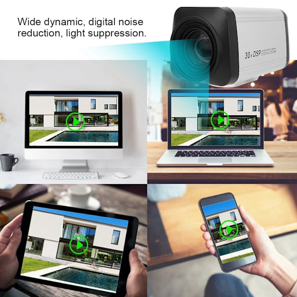 1080P HD 30X Zoomkamera Intelligent Infraröd CCTV Säkerhetsövervakning NTSC-system