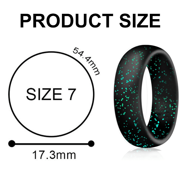 Ergonomisk Åndbar Design, Silikonringe til Kvinder med Størrelse 7, Kvinders Silikonbryllupsring, 5,7 mm Bred - 2 mm Tyk