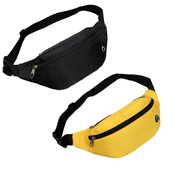 2-pack midjeväskor för män och kvinnor, vattentät sportmidjeväsk för resor, vandring, löpning, handsfree