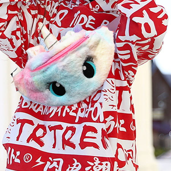 Jente Unicorn Fanny Pack - Skråveske Belteveske Sport Løping Campingtur
