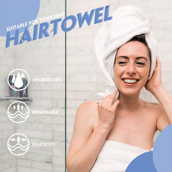 Hiustenkuivauspyyhe Nappeilla 1Kpl Imuva Bath Hair Wraps Nopea Kuivaava Hiusturban Nappeilla