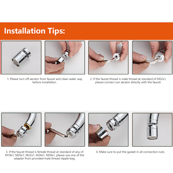 M22x1 Vandhane Aerator Universal Bubbler Badeværelse Køkken Vandhane Tilbehør R4031