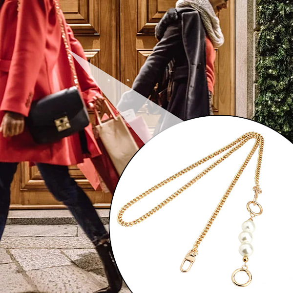 DIY Kestävä Suuri Imitaatiohelmi Pussin Kahvahihna Laukku Charms Käsilaukun Ketjun Vaihtotarvikkeet Koristelu