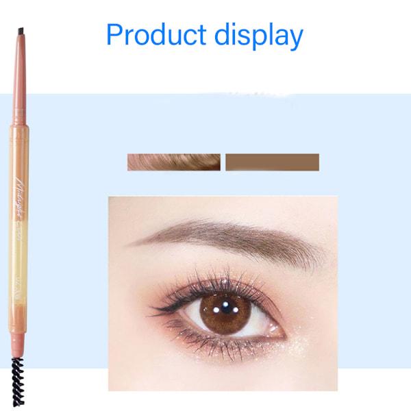 Øjenbrynspencil Makeup Trekantet Spids Øjenbrynspencil Med Spoolie Børste Langvarig Naturlig Udseende Øjenbryn Til Hele Dagen Vinklet Eyeliner Børste