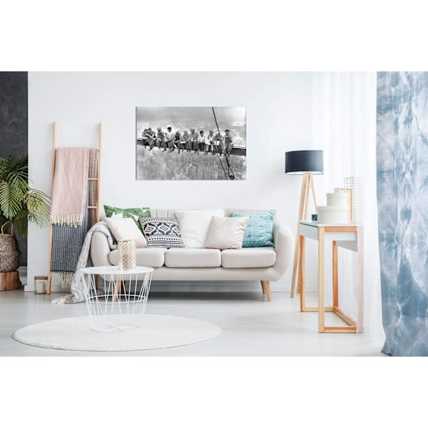 Panther Print, Stor Canvas, Modern Väggkonst för Sovrum & Vardagsrum, Män På Lunch Bildtryck för Väggar, New York Lunch På Toppen Av En Skyskrapa, Tryck