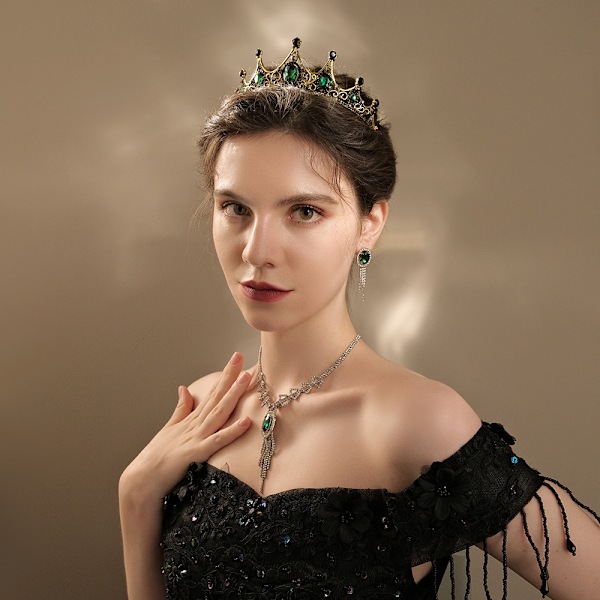 Drottningkrona och tiaror Prinsesskrona för kvinnor och flickor Kristallhårband för brud, prinsessa för bröllop och fest