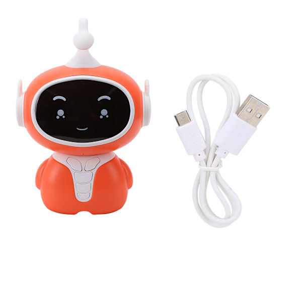 Intelligent stemmerobot for barn med historiefortelling, WIFI, Bluetooth, tidlig utdanning - Koralloransje