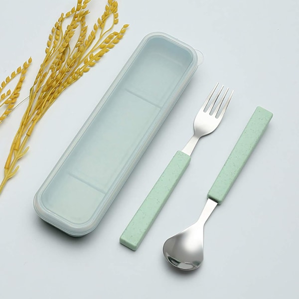 2- set barnbestickset 18/10 barnbestickset i rostfritt stål Set Set Middagsbestick Set med case