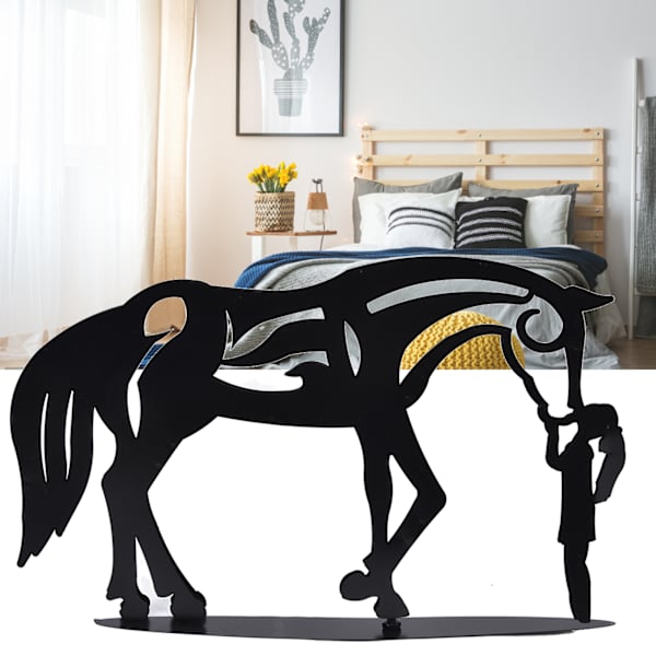 Hestestatue med utsøkte detaljer, unikt design, rustbestandig, håndverk for hjemmekontordekorasjon - Kyssende hest