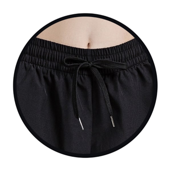 Damshorts för träning, vandring, löpning, avslappnad användning med fickor