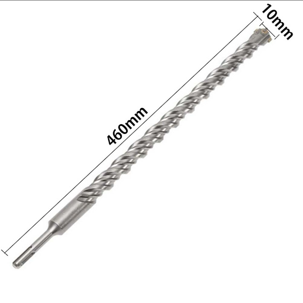 Vasaraporakoneen kärki, karbidi, 460 mm, pyörivä iskuporakoneen kärki, 10 mm halkaisijaltaan