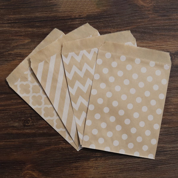 13x18cm Kraftpapperspåsar för matförpackningar Små livsmedelskvalitetspapper